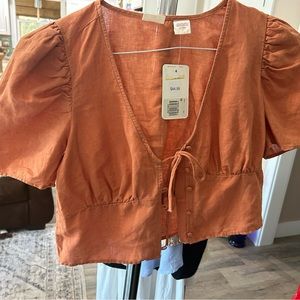 Levi’s burnt orange crop top new with tags